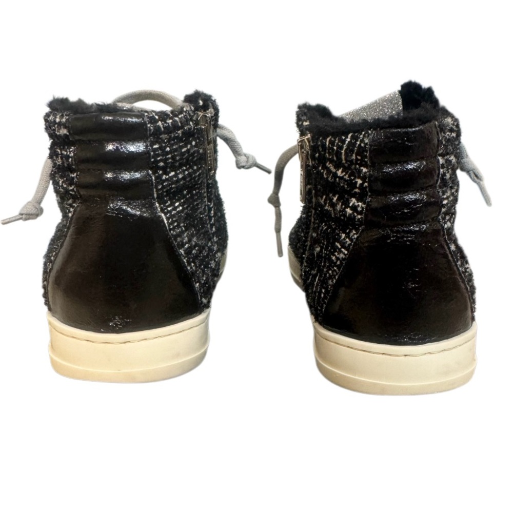 P448 from Bloomingdale’s skate faux fur suede trim high top sneakers size 40 9.5 - Picture 12 of 16